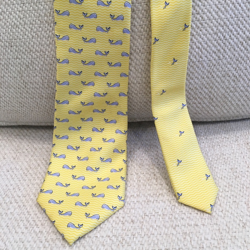Tommy Hilfiger Yellow and Blue Whale Tie